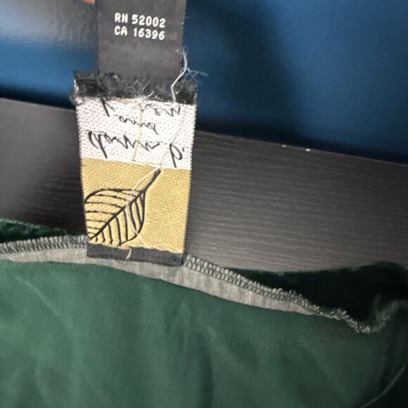 Dana B & Karen Womens Velvet Top 4 Silk Button Up Minimalist Forest Fairy Dark - Picture 8 of 10